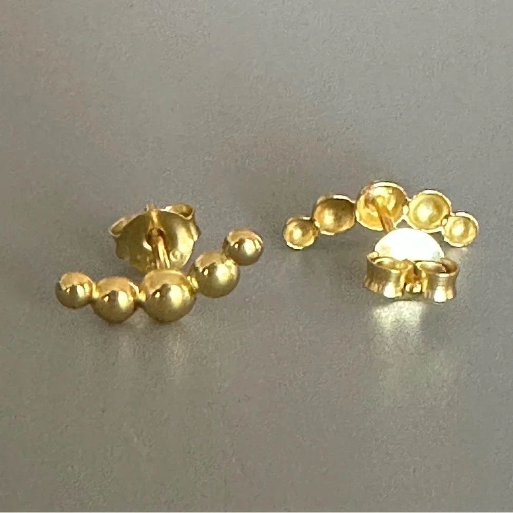 14k Gold Geometric Simple Stud Earrings